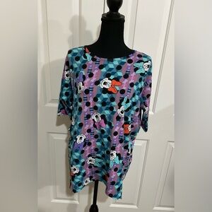 Disney XS Disney Minnie Mouse Bow Print Irma Tunic - Teal, Purple, Aqua, Coral